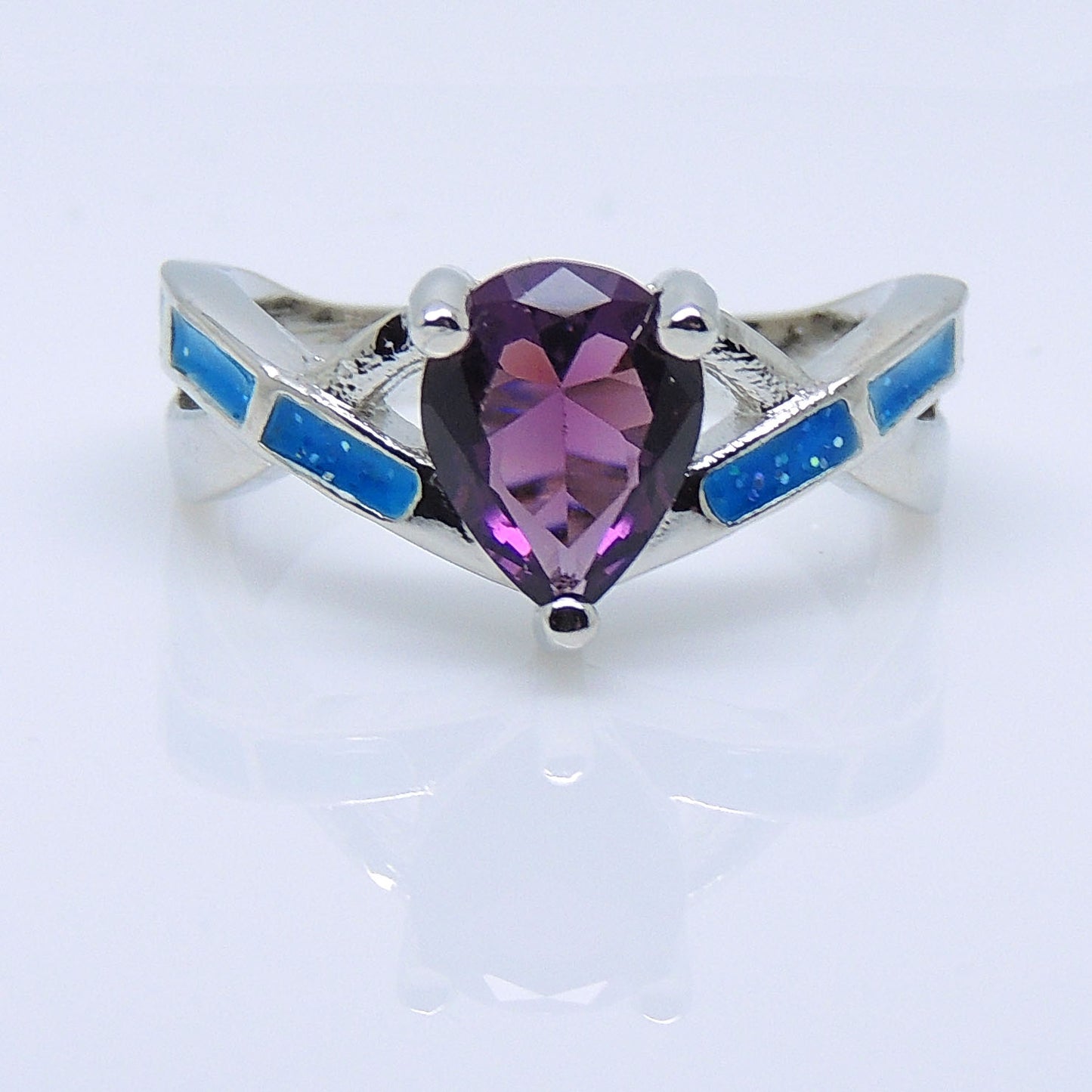 BonnieRingPurplePearBlueFireOpalCubicZirconiaWomenGingerLyneCollection_Silver-2