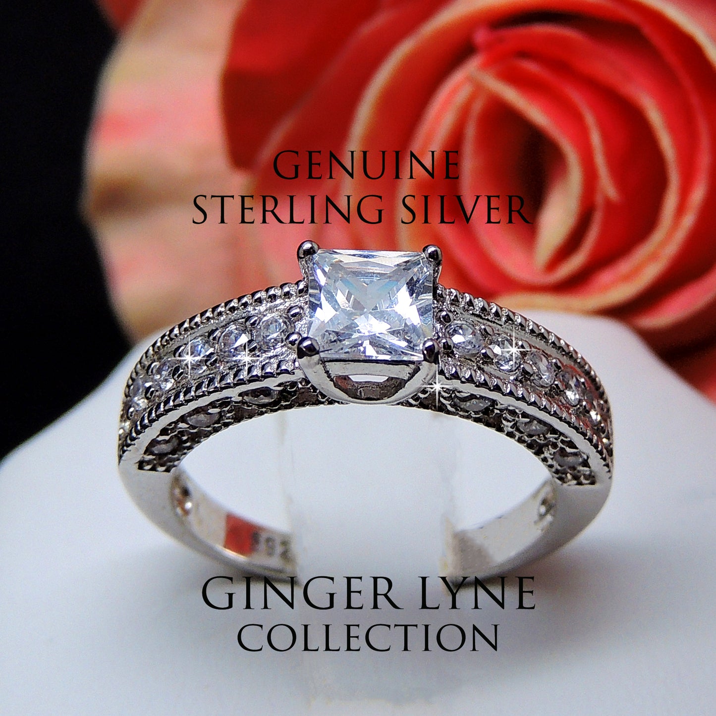 AnabelleEngagementRingSterlingSilverSolitaireWeddingGingerLyneCollectionSize9_Silver-2