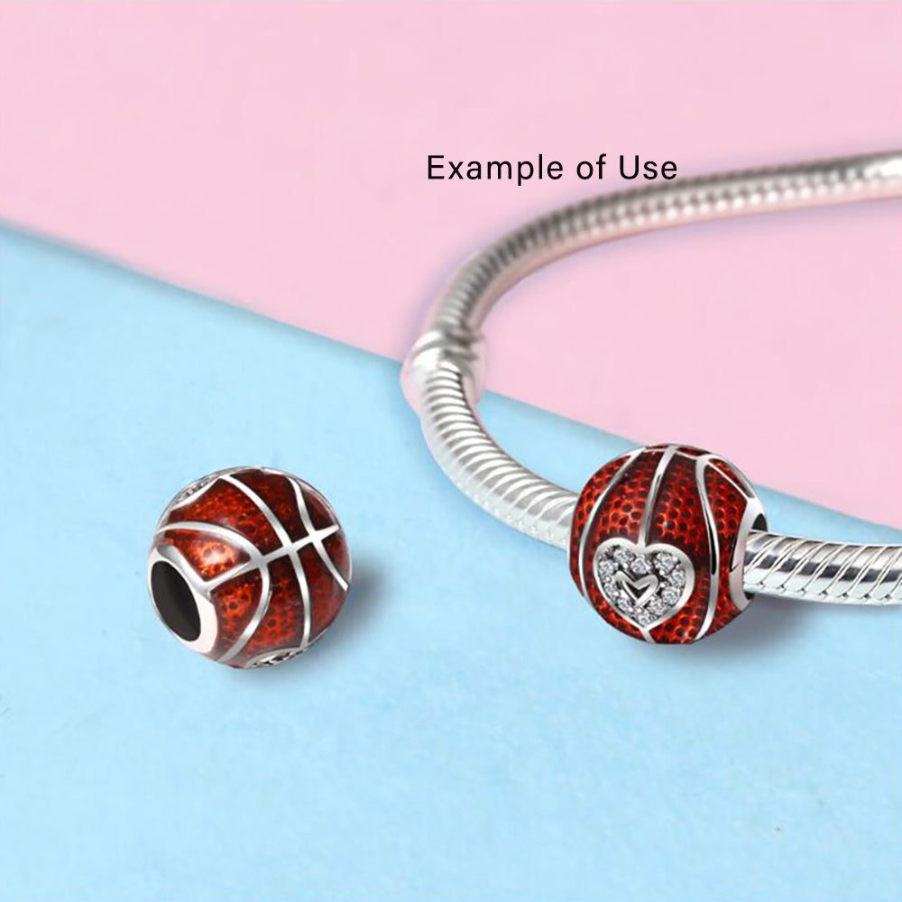 LoveBasketballCharmEuropeanBeadCZRedSterlingSilverGingerLyneCollection_Red-4