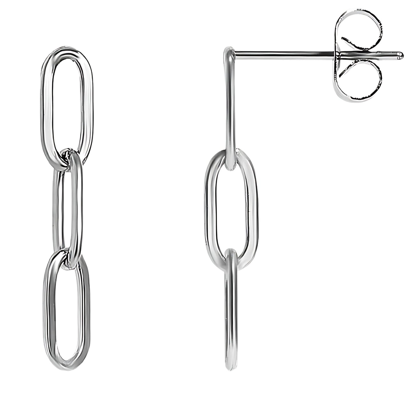 PaperclipChainLinkDangleEarringsforWomenGoldorSilverStainlessSteelGingerLyneCollection_Gold-2