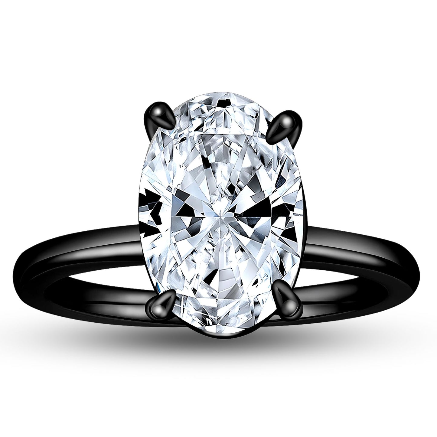 Solitaire3CtOvalEngagementRingforWomenSterlingSilverCZGingerLyneCollection_Black-1