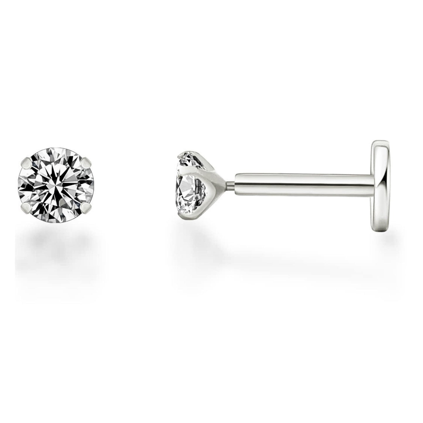 SolitaireFlatBackStudEarringsbyGingerLyneSterlingSilver5ACZ3mmor5mmStone_3mm-1x6-Silver-1