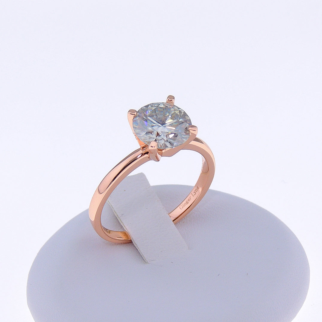 AmoreSolitaireEngagementRingforWomenMoissaniteSterlingSilverGingerLyneCollection_2CTRoseoverSilver-4