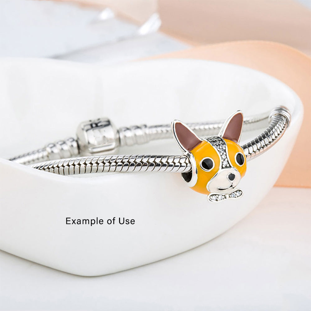 DogPuppyCharmEuropeanBeadEnamelSterlingSilverGingerLyneCollection_Silver-3