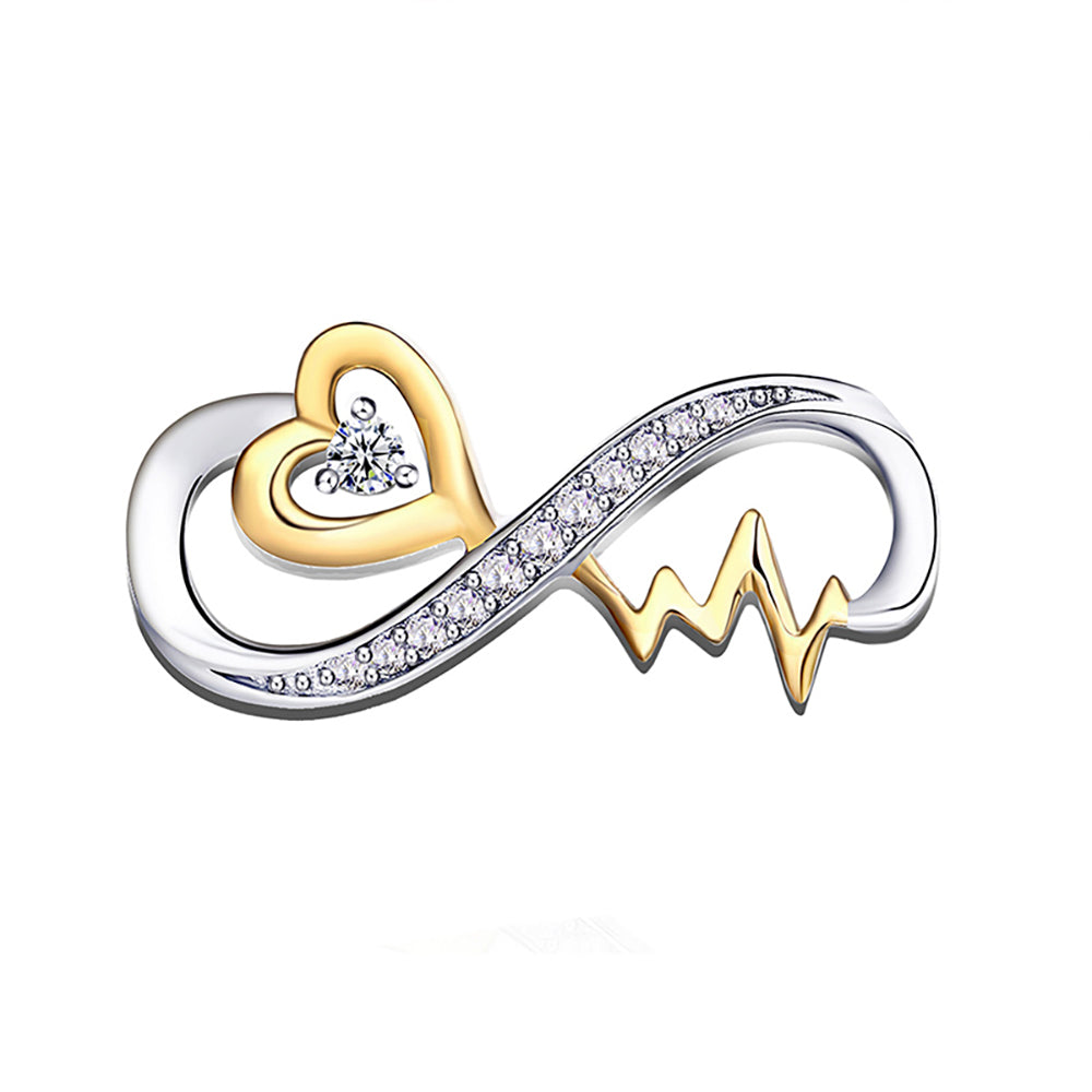 InfinityHeartbeatCharmEuropeanBeadSterlingSilverClearCZGingerLyneCollection_Gold-1
