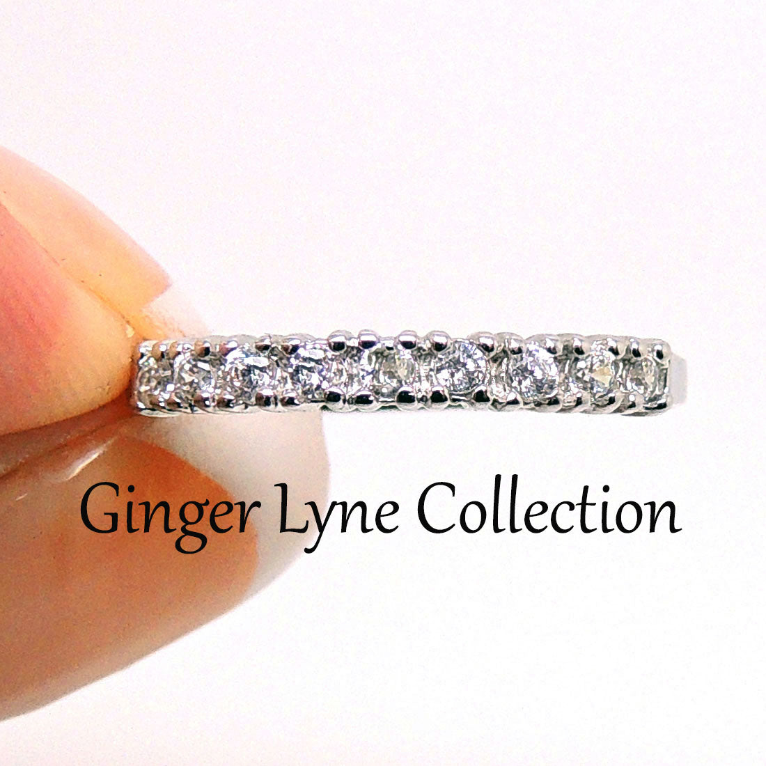CarolineBeautifulAnniversaryWeddingBandRing-GingerLyneCollection_Silver-2