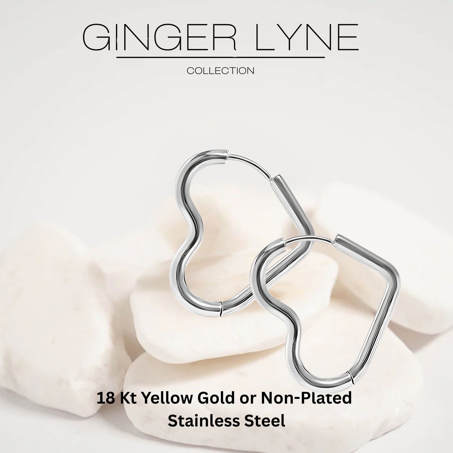 HeartHoopEarringsforWomenbyGingerLyneGoldStainlessSteelLightweightClassicEverydayStyle_Gold-8