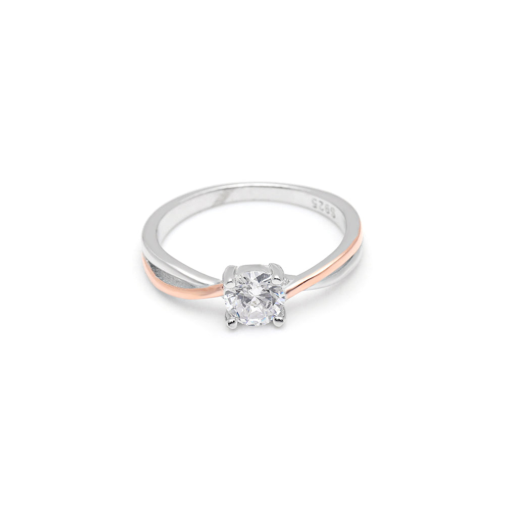 CarinaEngagementRingRoseGoldSterlingSilverZirconiaGingerLyneCollection_Blue-2
