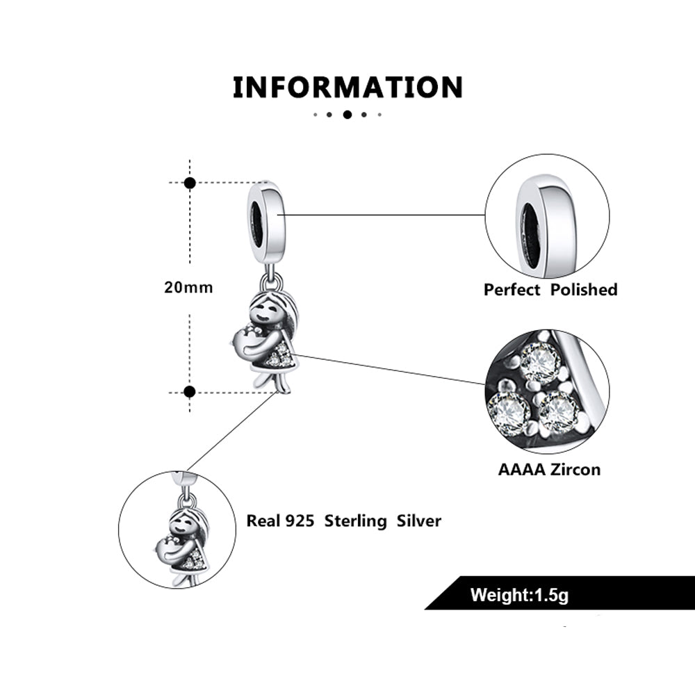 LittleGirlCharmforWomenBraceletOxidizedCubicZirconiaSterlingSilverGingerLyneCollection_Silver-6