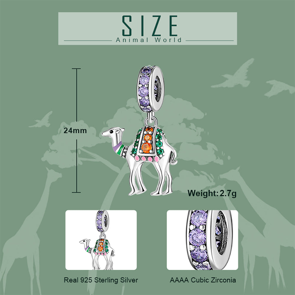 CamelCharmEuropeanBeadMultiColorCzSterlingSilverGingerLyneCollection_Silver-4