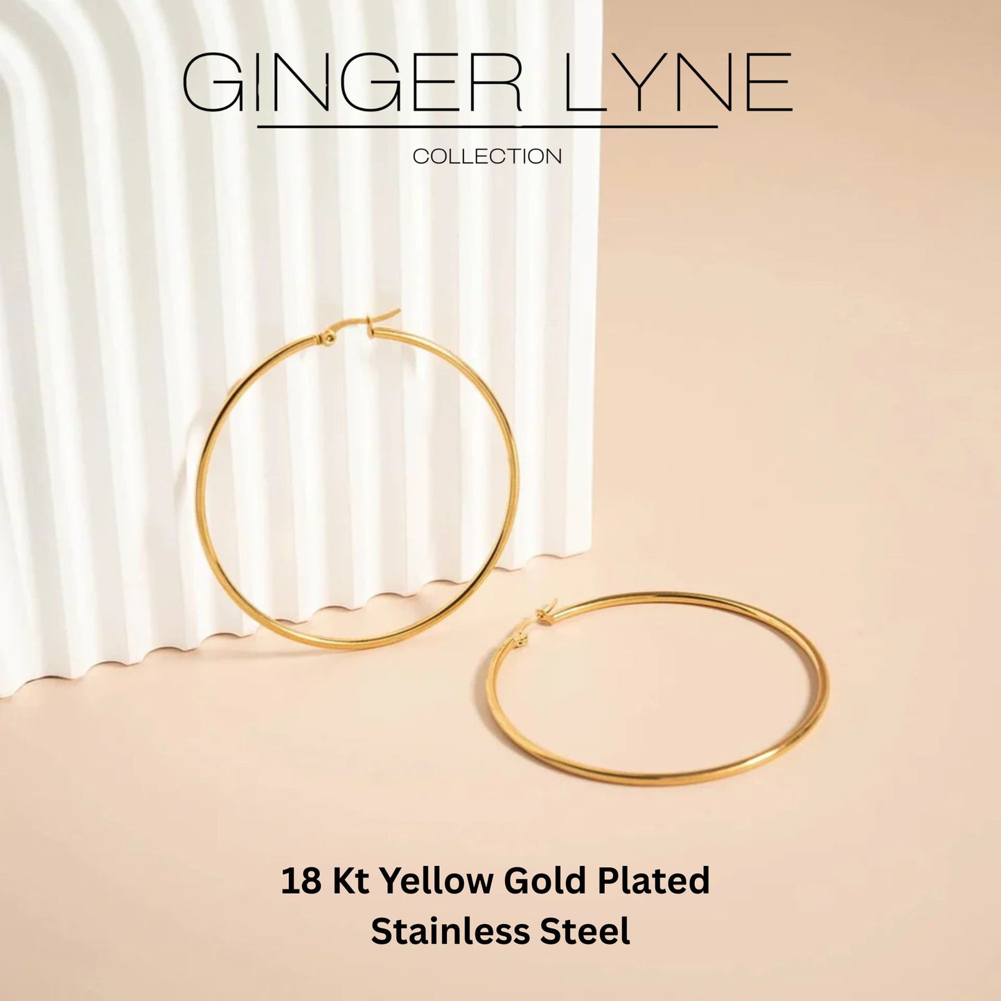 PlainLargeHoopEarringsforWomenGoldStainlessSteelGingerLyneCollection_Gold-6