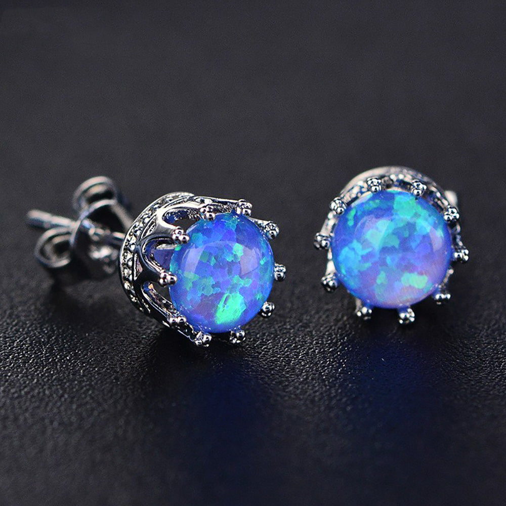 CrownStudEarringsforWomenSterlingSilverBlueFireOpalGingerLyneCollection_Blue-2