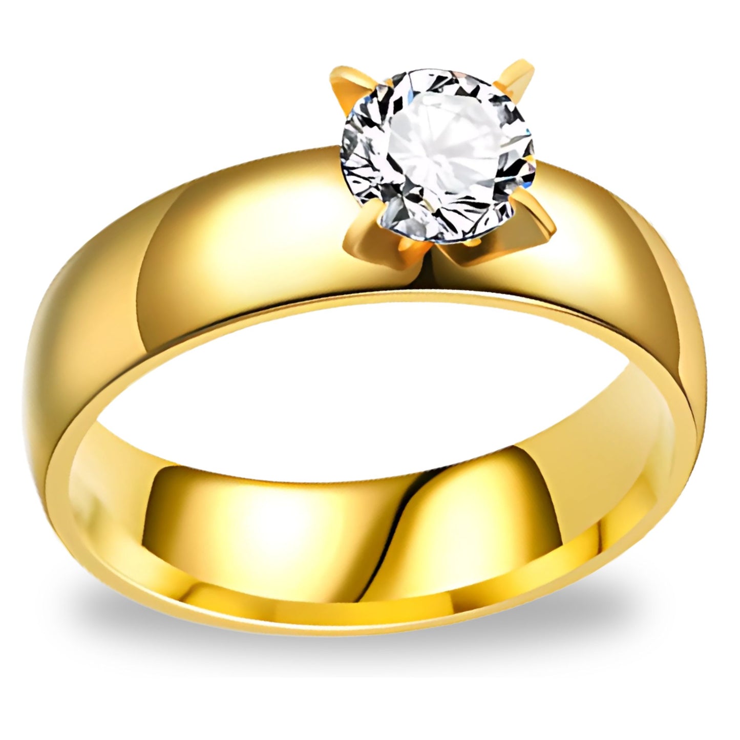6mmGoldStainlessSteelWomenEngagementRingGingerLyneCollection_Black-2