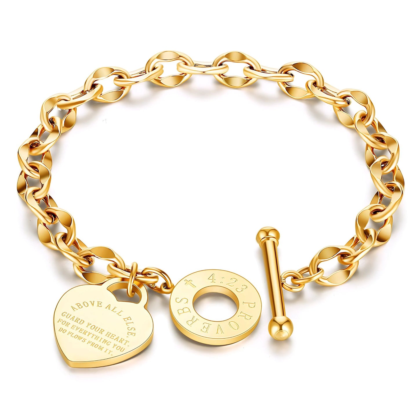 ReligiousCrossBraceletbyGingerLyneAdjustableStainlessSteelChainSilverorGoldFinish_Gold-1