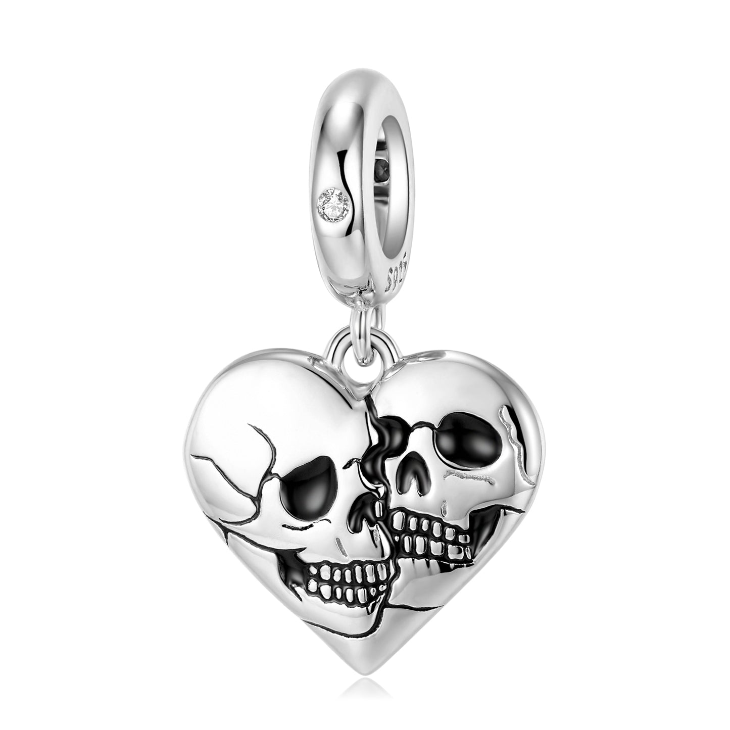 SkullsHeartCharmEuropeanBeadCZSterlingSilverGingerLyneCollection_Silver-1