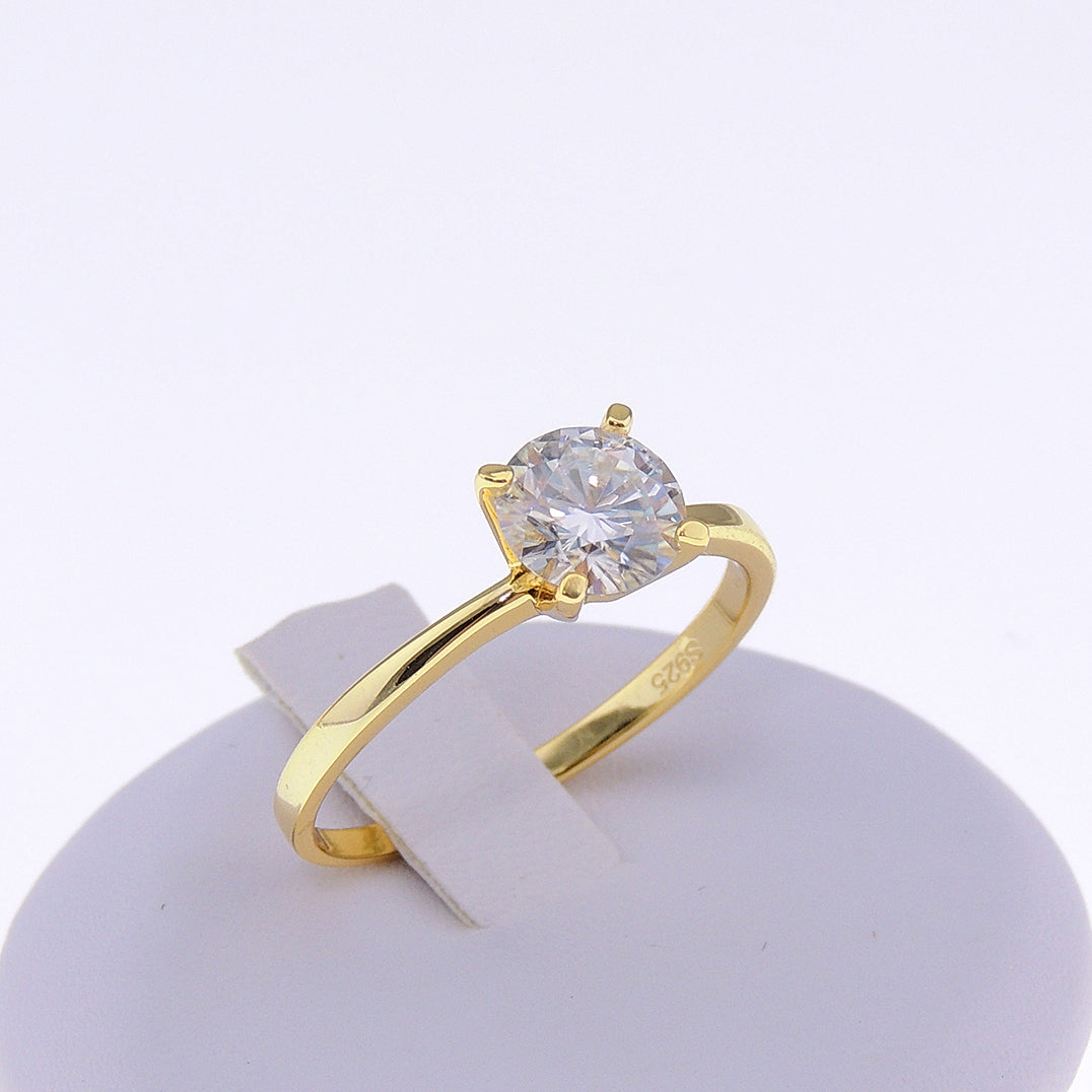 AmoreSolitaireEngagementRingforWomenMoissaniteSterlingSilverGingerLyneCollection_1CTGoldoverSilver-4