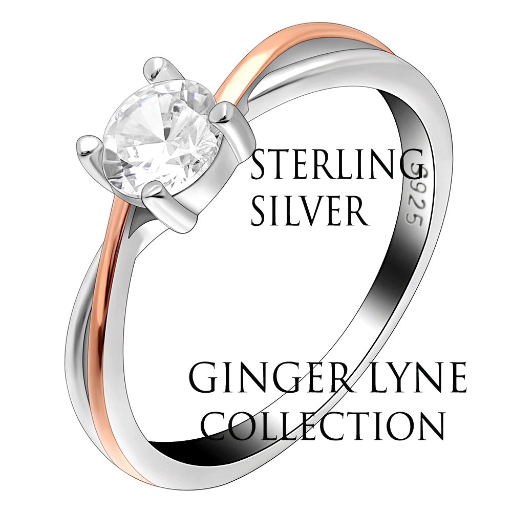 CarinaEngagementRingRoseGoldSterlingSilverZirconiaGingerLyneCollection_Blue-5