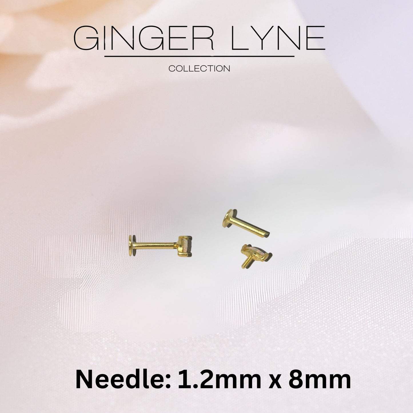 CreatedOpalFlatBackEarringsforCartilageHelixTragusLobe16gGoldoverSterlingSilverStudsSetbyGingerLyne_White-4