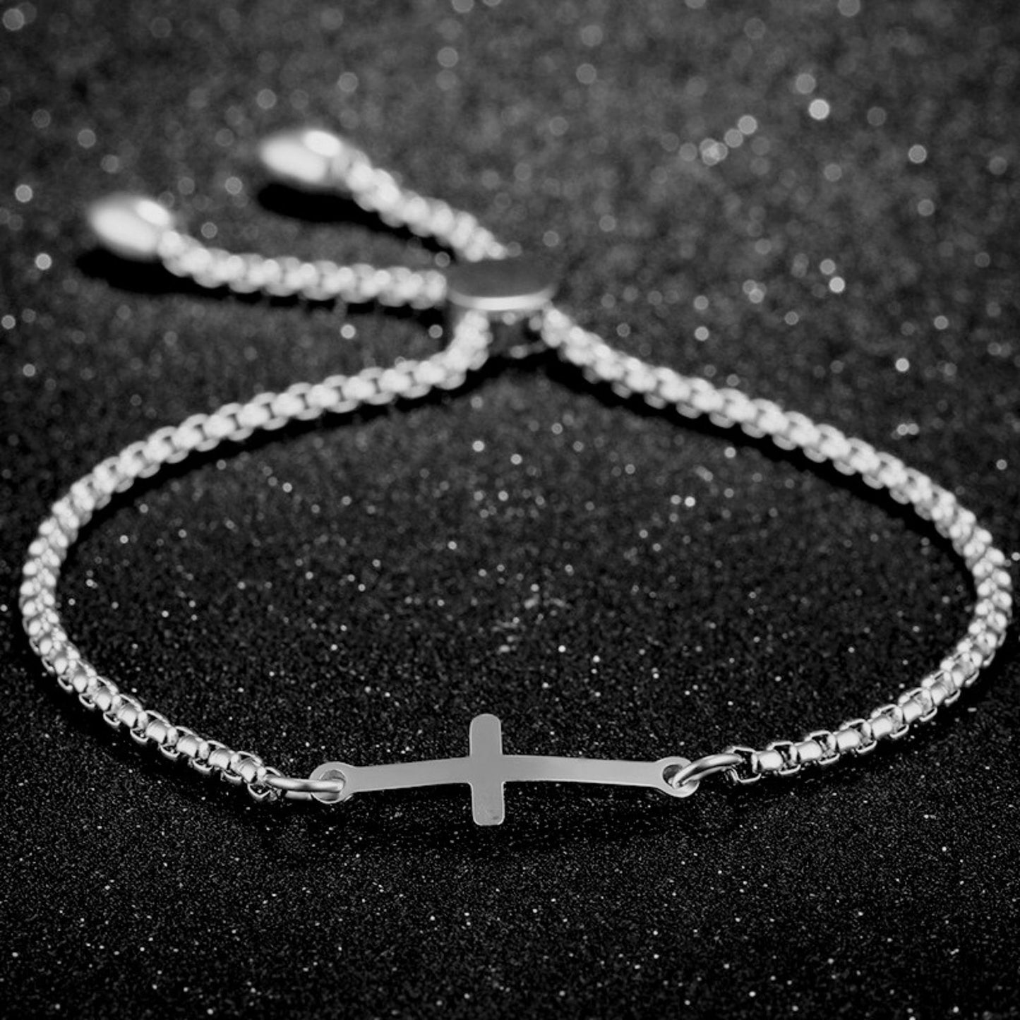 ReligiousCrossBraceletbyGingerLyneAdjustableStainlessSteelChainSilverorGoldFinish_Gold-4