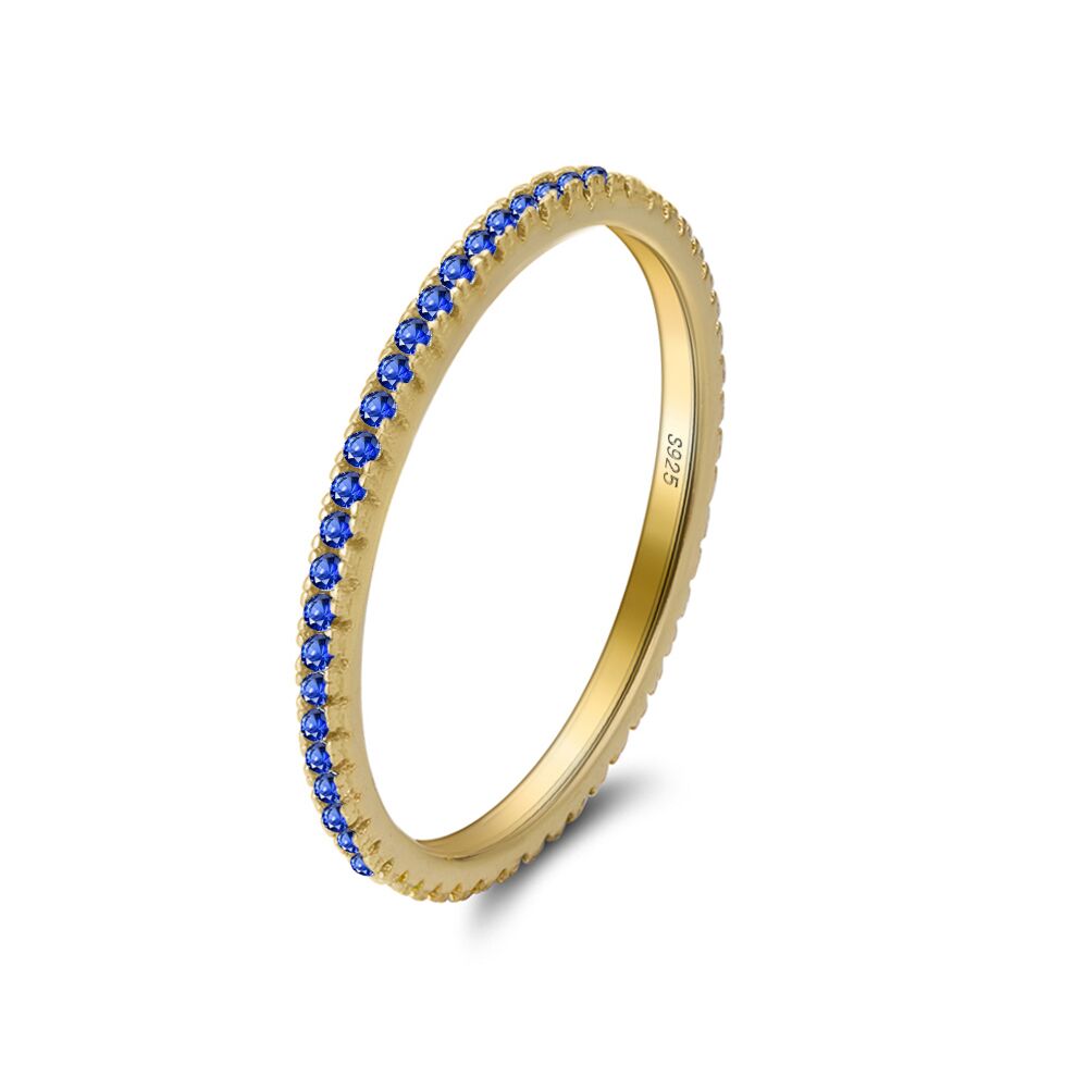 EternityRingWeddingBandforWomenThinSterlingSilverPinkCzGingerLyneCollection_Blue-1