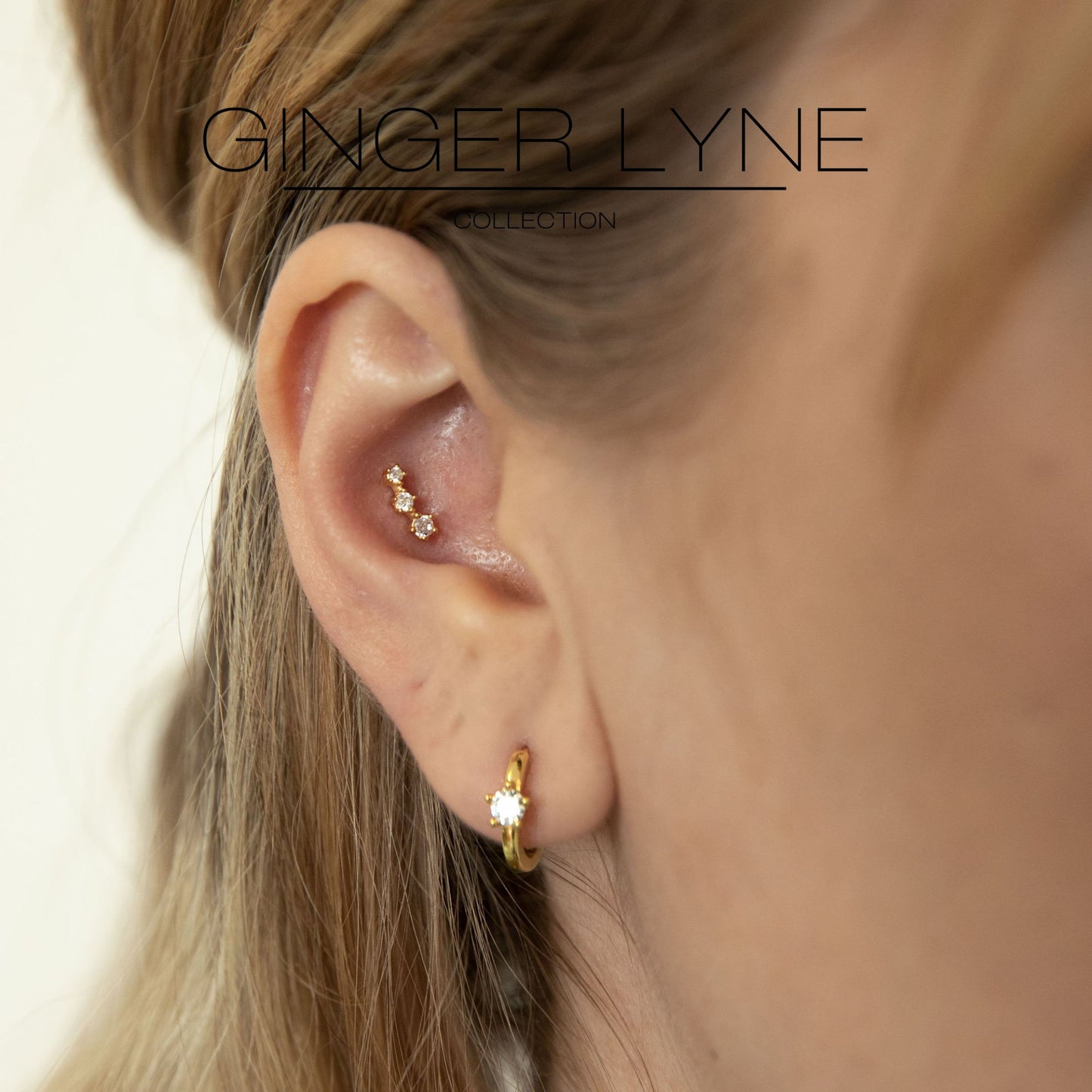 GraduatedCZFlatBackEarringsforWomenSterlingSilverCartilageHelixUpperLobeBodyPiercingStudsGingerLyne_Gold-4