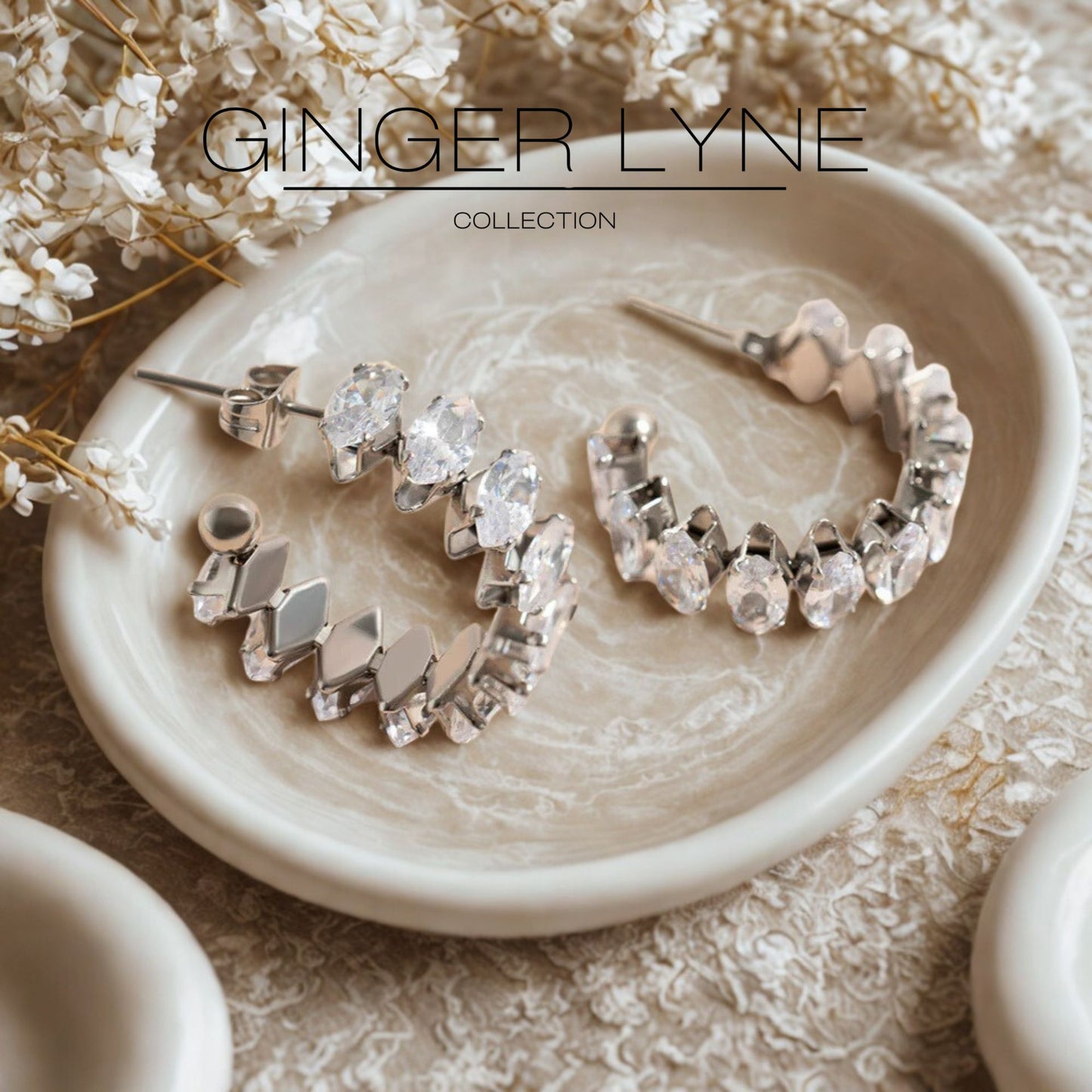 MarquiseHoopEarringsforWomenCZGoldoverSilverStainlessSteelGingerLyneCollection_Gold-5