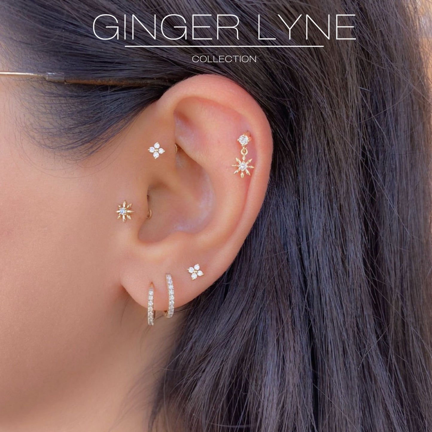 CubicZirconiaFlatBackStudEarringsbyGingerLyneGoldSterlingSilver5ACZBodyJewelry_Gold-6