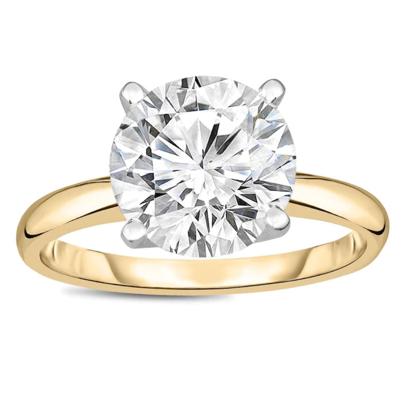 AmoreSolitaireEngagementRingforWomenMoissaniteSterlingSilverGingerLyneCollection_3CTGoldoverSilver-1