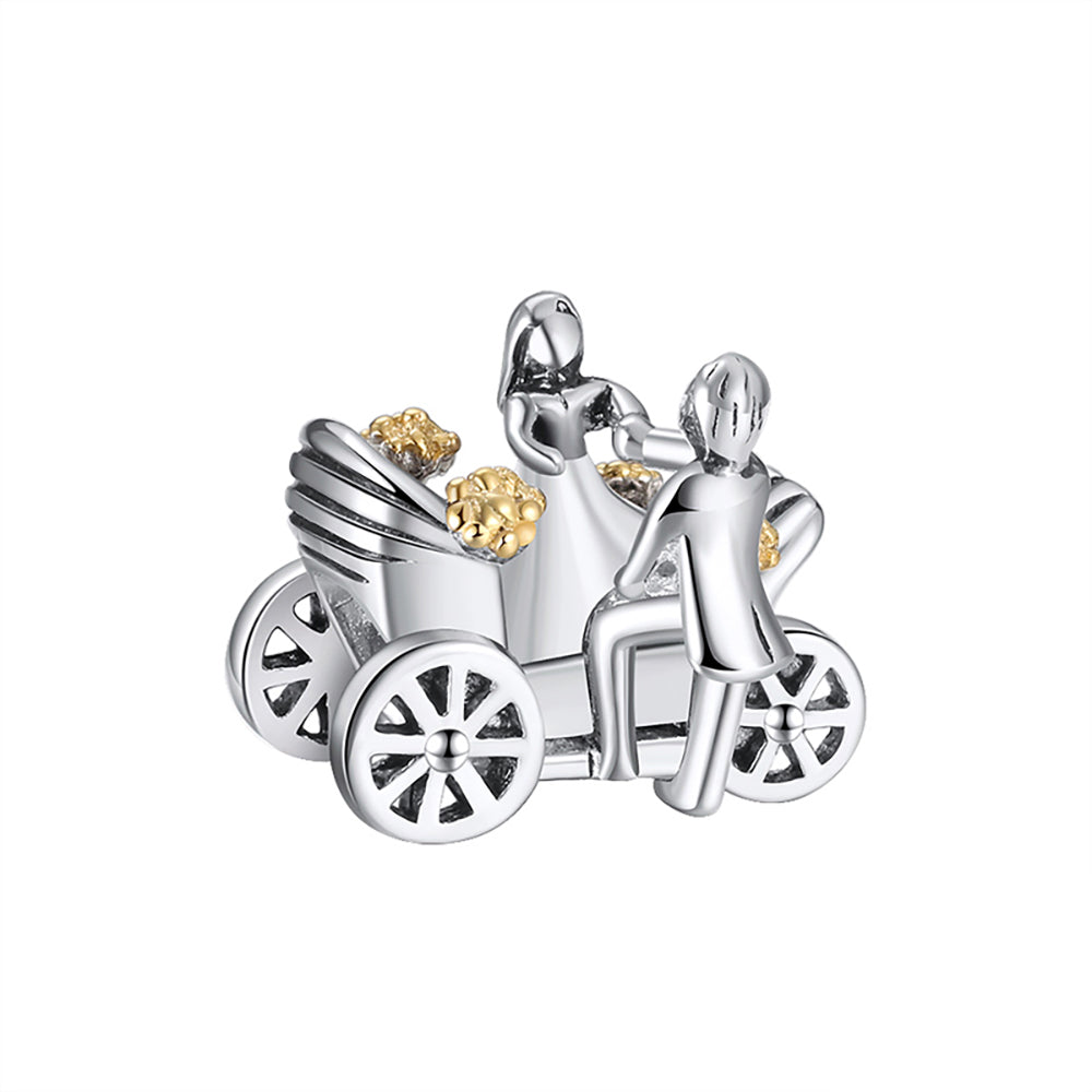 BrideGroomCarriageWeddingCharmEuropeanBeadSterlingSilverGingerLyneCollection_Silver-1