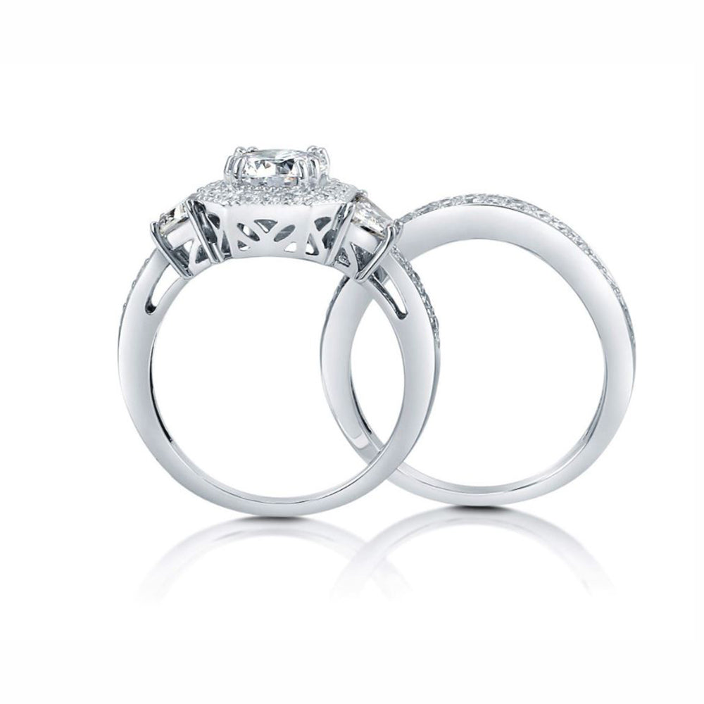JulieannaWeddingRingSetforWomenSterlingSilverHaloEngagementCzBandGingerLyneCollection_Silver-3
