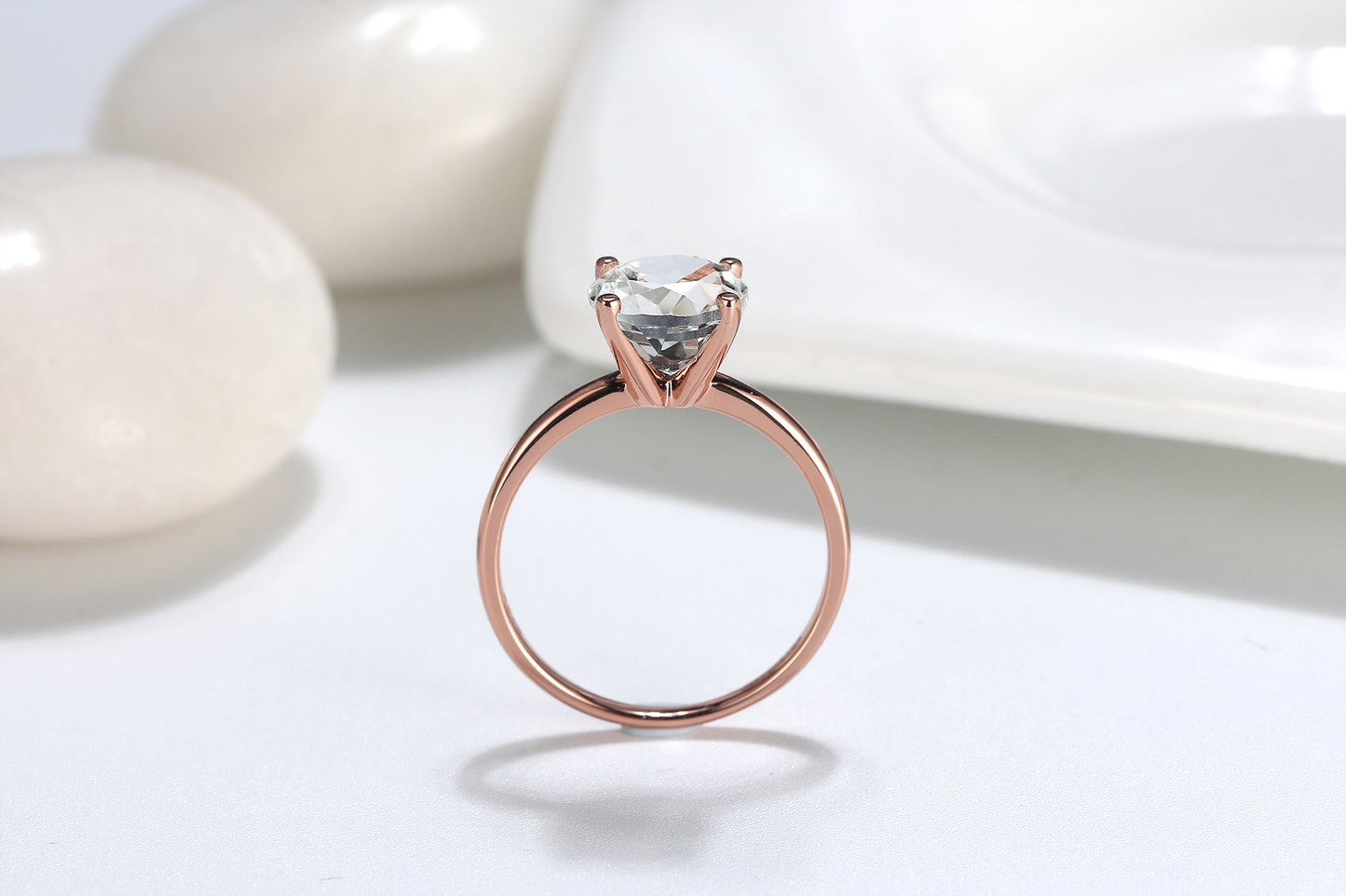 AmoreSolitaireEngagementRingforWomenMoissaniteSterlingSilverGingerLyneCollection_1CTRoseoverSilver-4