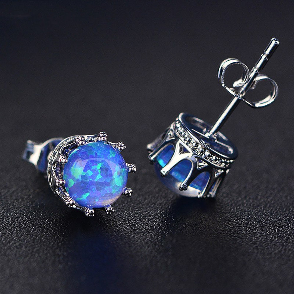 CrownStudEarringsforWomenSterlingSilverBlueFireOpalGingerLyneCollection_Blue-4