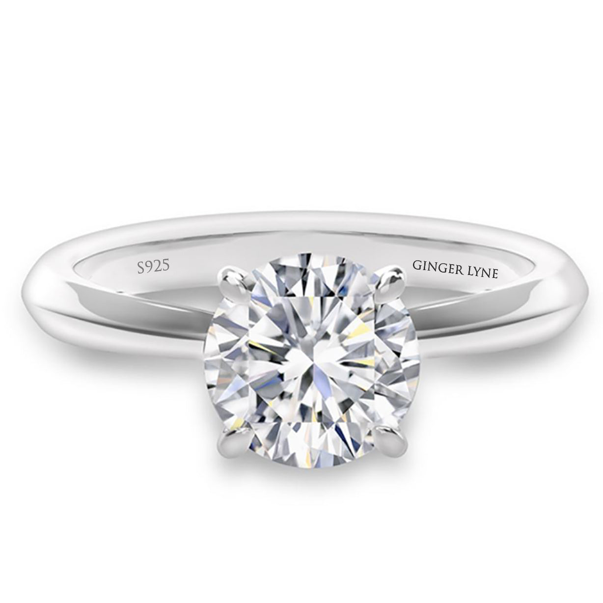AmoreSolitaireEngagementRingforWomenMoissaniteSterlingSilverGingerLyneCollection_3CTSilver-1