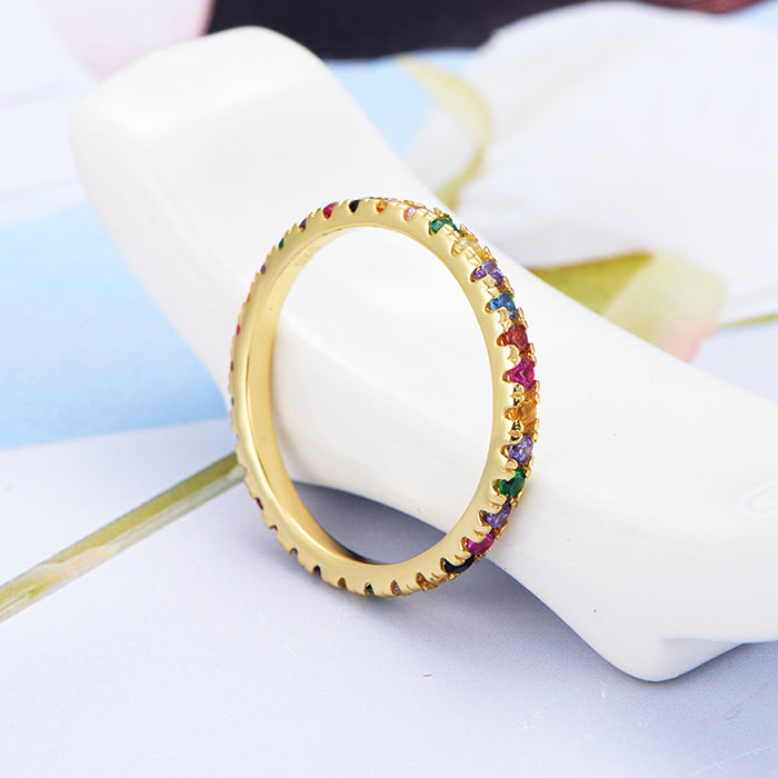 EternityRingWeddingBandforWomenThinSterlingSilverPinkCzGingerLyneCollection_Blue-5