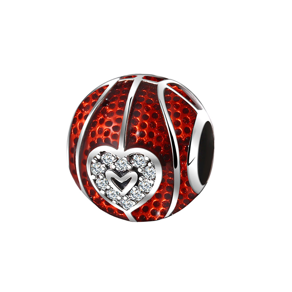 LoveBasketballCharmEuropeanBeadCZRedSterlingSilverGingerLyneCollection_Red-1