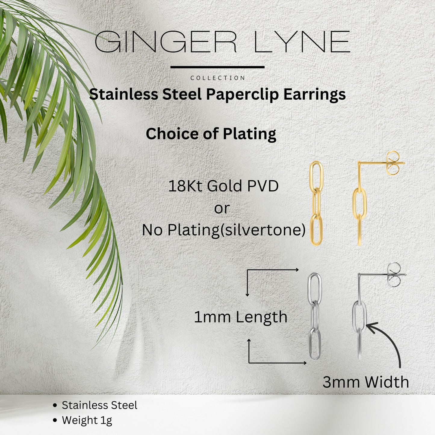 PaperclipChainLinkDangleEarringsforWomenGoldorSilverStainlessSteelGingerLyneCollection_Gold-5