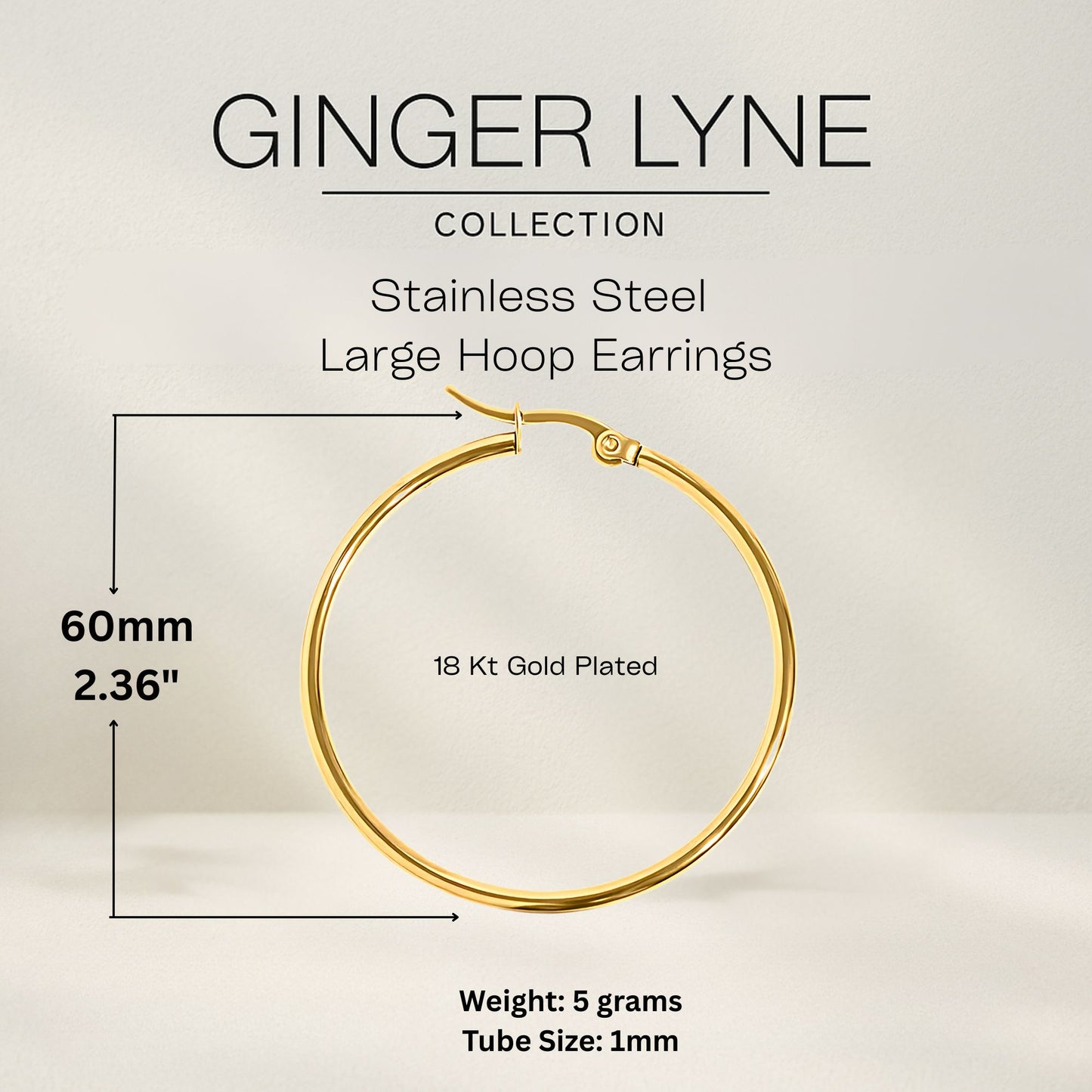 PlainLargeHoopEarringsforWomenGoldStainlessSteelGingerLyneCollection_Gold-7