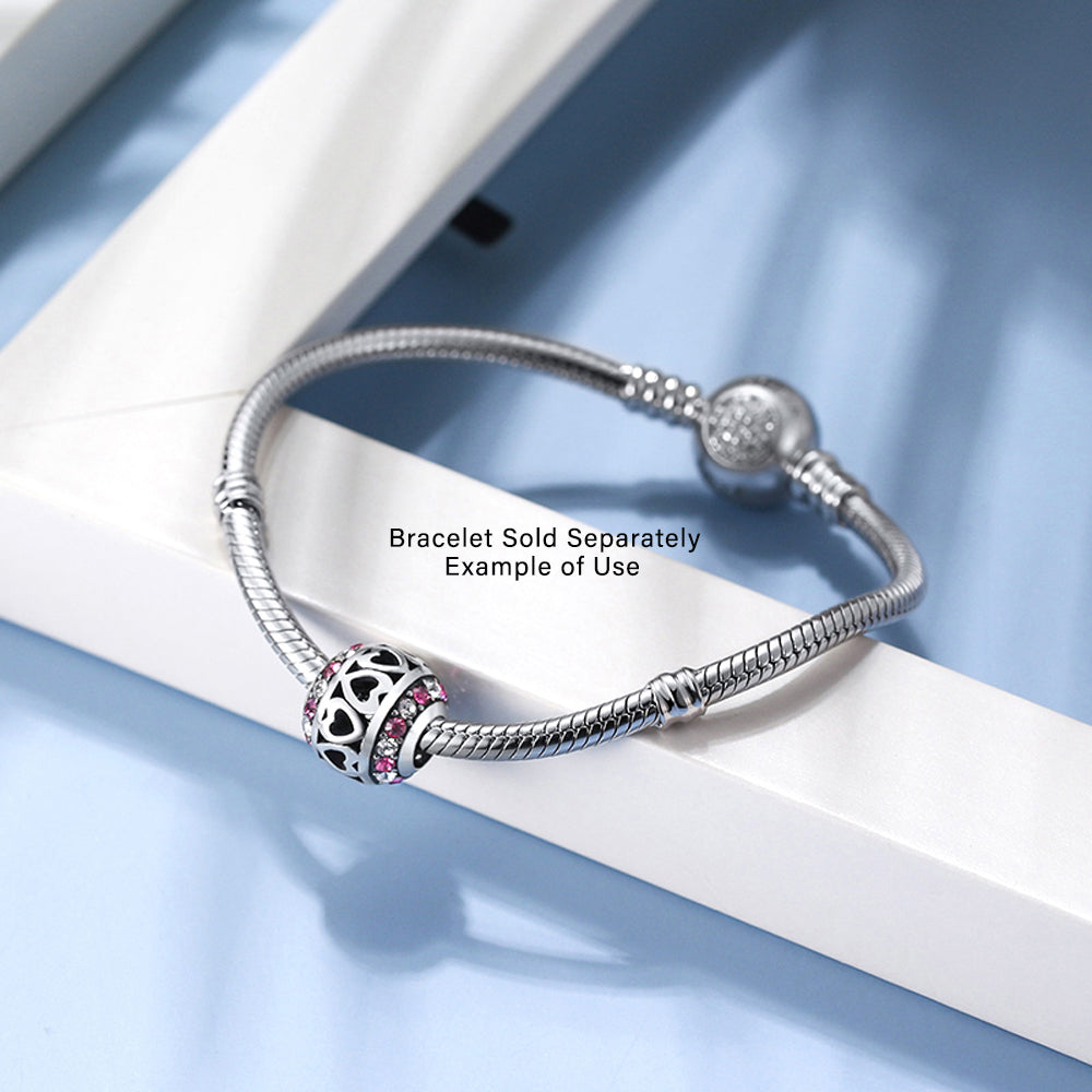 HeartCharmEuropeanBeadSterlingSilverPinkCZGingerLyneCollection_Pink-2