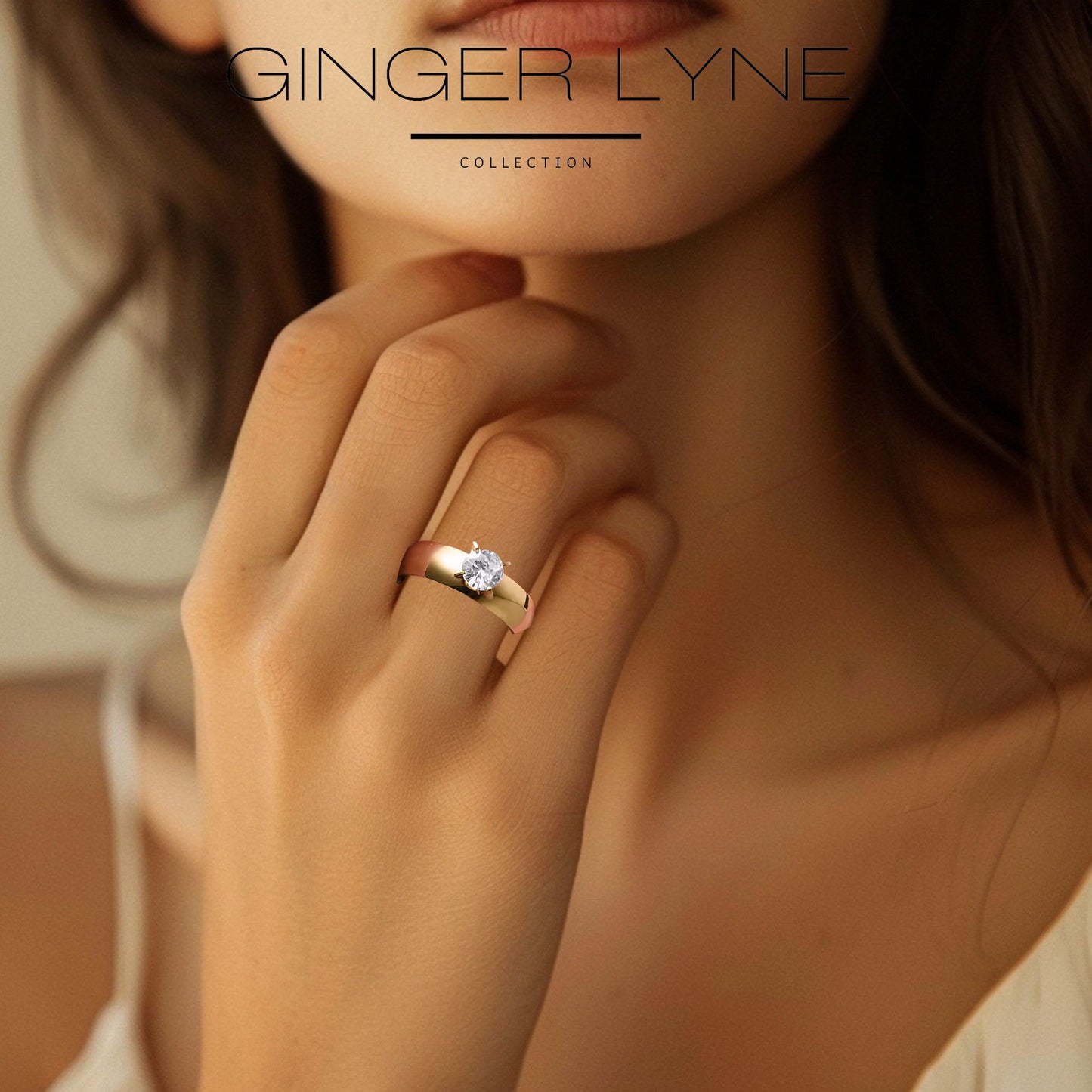 6mmGoldStainlessSteelWomenEngagementRingGingerLyneCollection_Silver-3