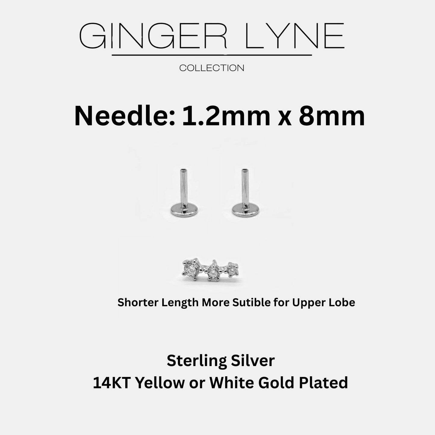 GraduatedCZFlatBackEarringsforWomenSterlingSilverCartilageHelixUpperLobeBodyPiercingStudsGingerLyne_Gold-8