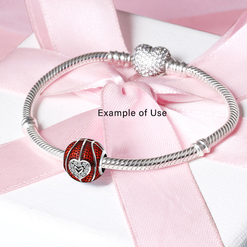LoveBasketballCharmEuropeanBeadCZRedSterlingSilverGingerLyneCollection_Red-6