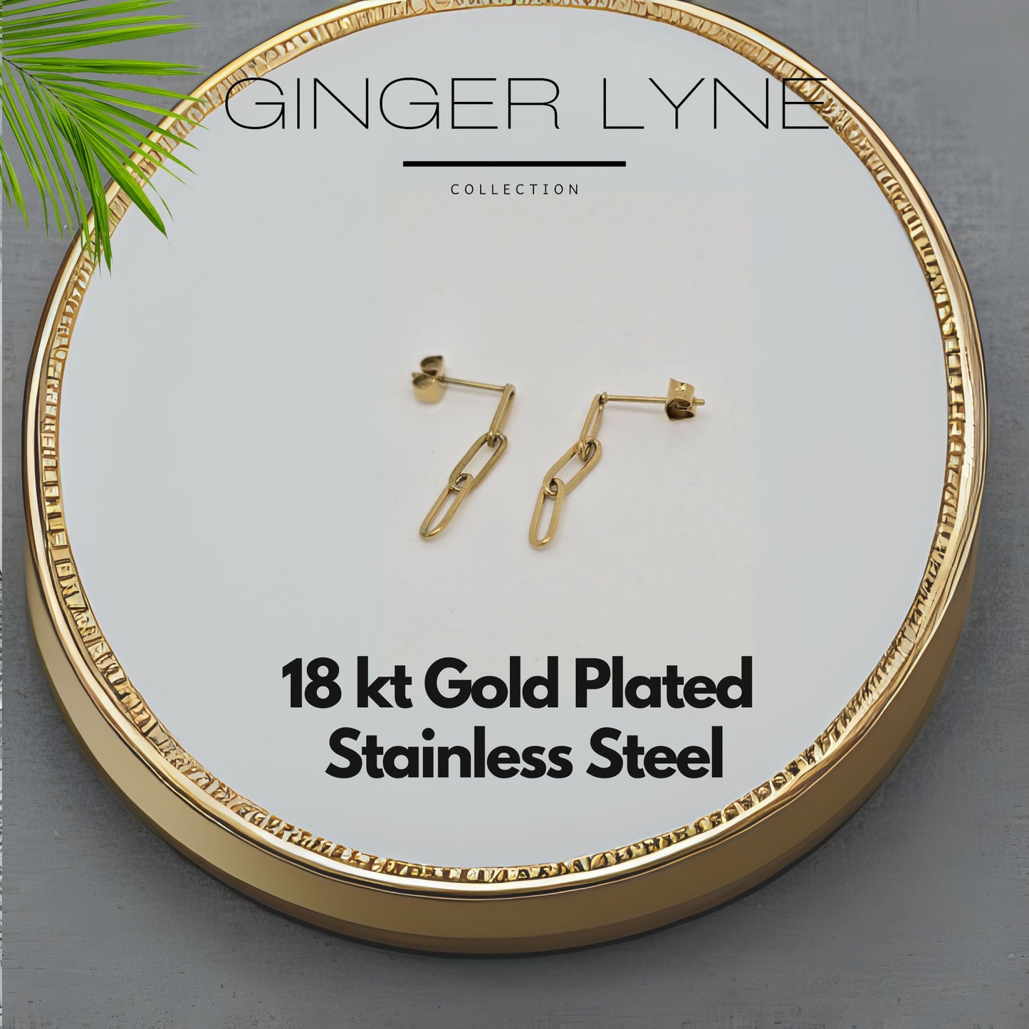 PaperclipChainLinkDangleEarringsforWomenGoldorSilverStainlessSteelGingerLyneCollection_Gold-4