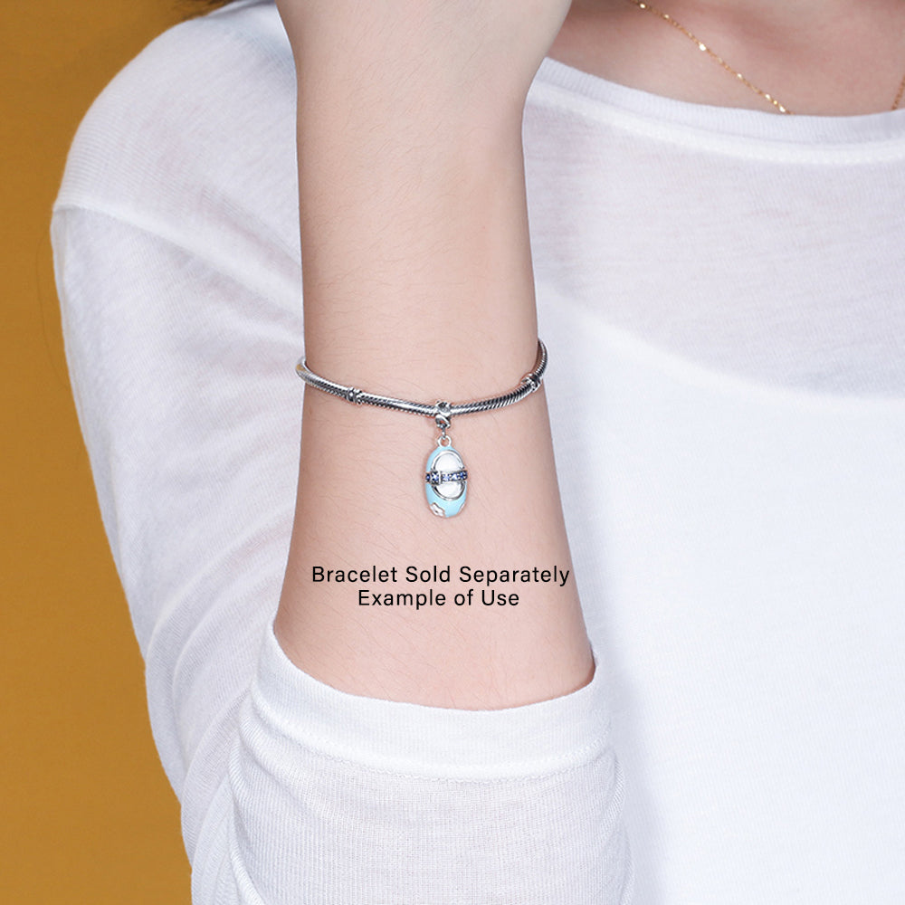 BabyShoeCharmEuropeanStyleBlueorPinkSterlingSilverCZGingerLyneCollection_CharmsBootieBlue-4