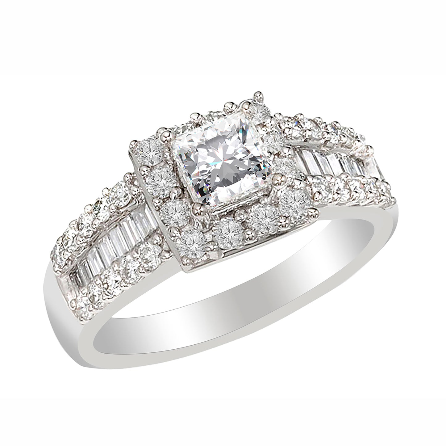 GemmaPrincessCutCZEngagementRingWomensGingerLyneCollection9_Silver-1