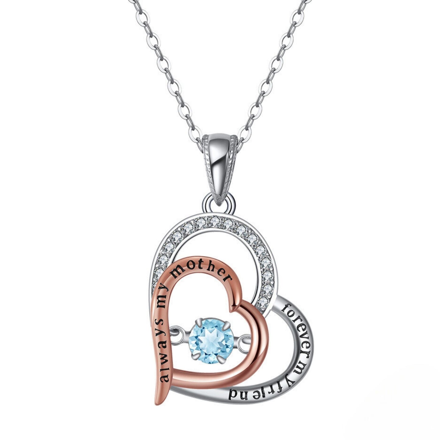 BirthstoneMomNecklaceforMotherbyGingerLyneSterlingSilverSwingingCZ_March-1