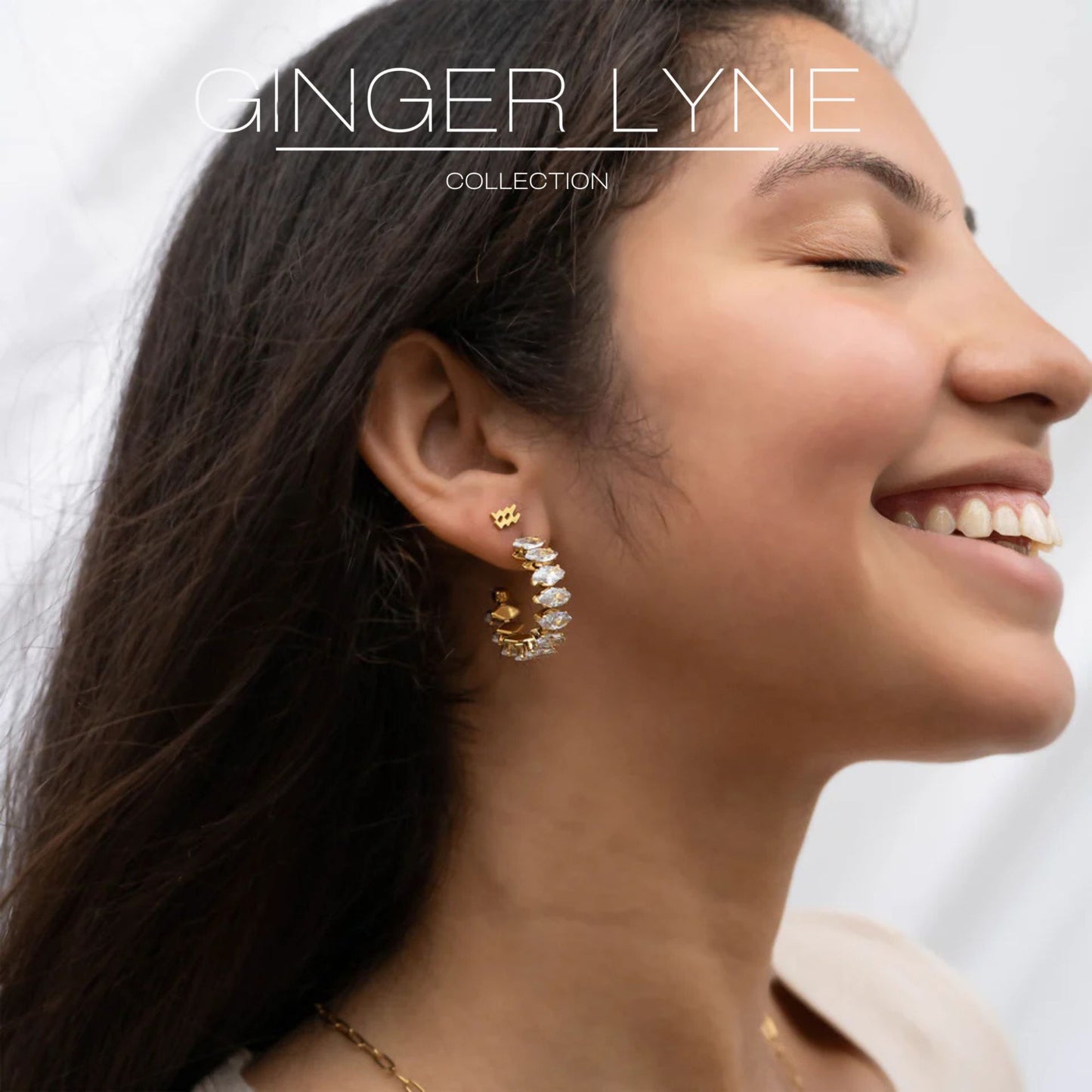 MarquiseHoopEarringsforWomenCZGoldoverSilverStainlessSteelGingerLyneCollection_Gold-6