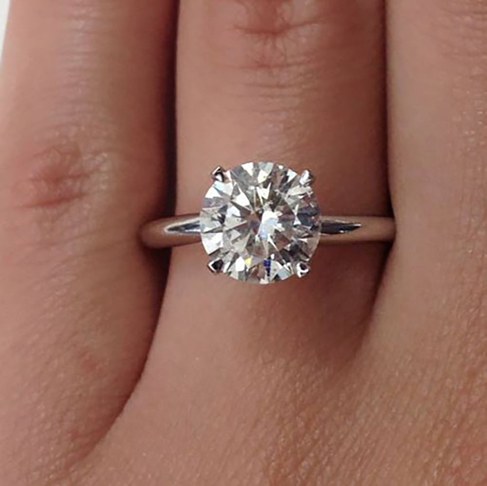 AmoreSolitaireEngagementRingforWomenMoissaniteSterlingSilverGingerLyneCollection_3CTSilver-3
