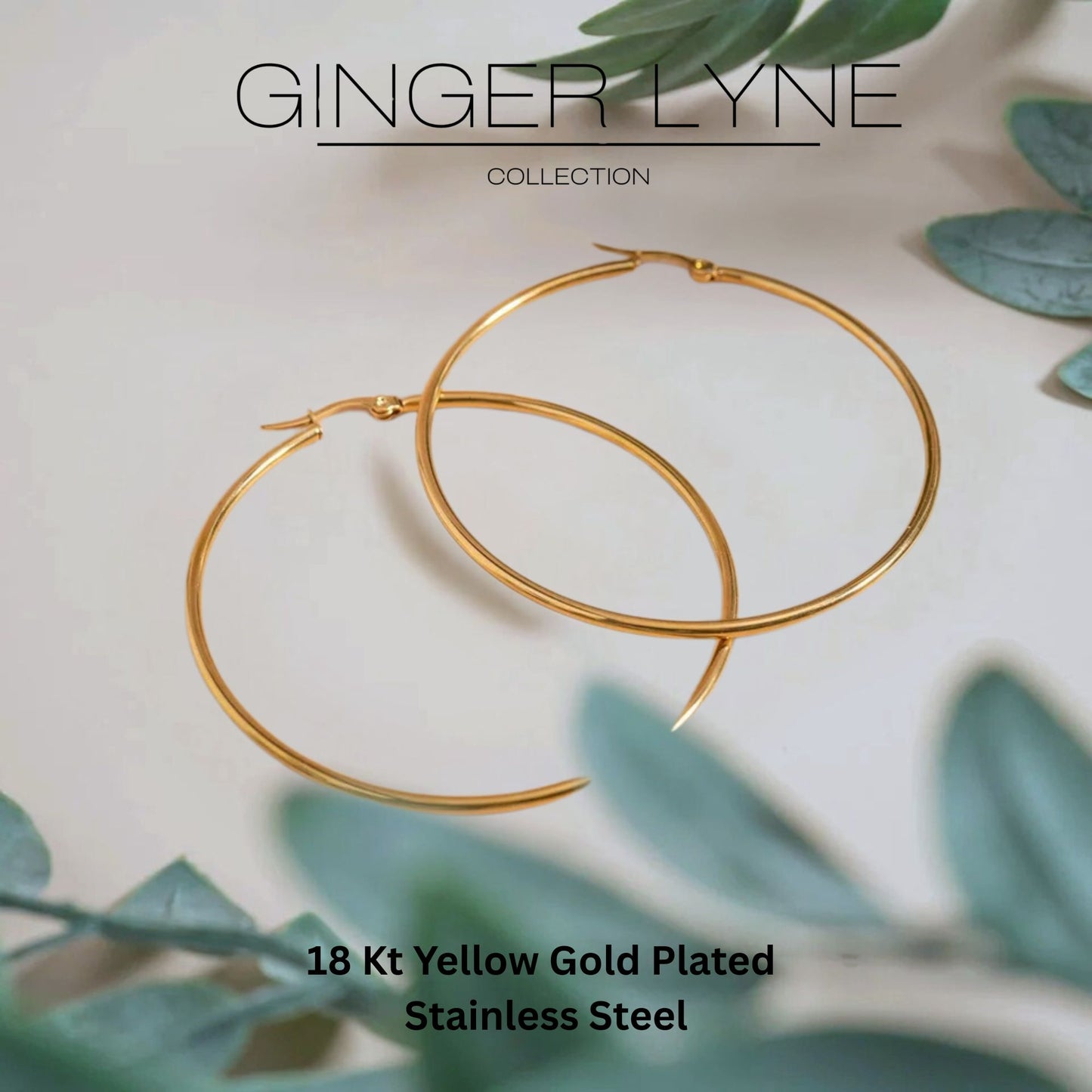 PlainLargeHoopEarringsforWomenGoldStainlessSteelGingerLyneCollection_Gold-4