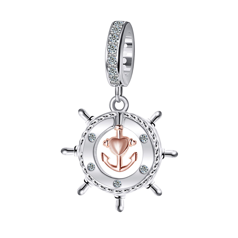 NauticalShipsWheelCharmEuropeanBeadCZSterlingSilverGingerLyneCollection_Silver-1
