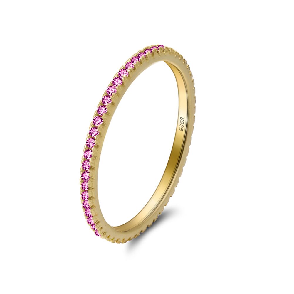 EternityRingWeddingBandforWomenThinSterlingSilverPinkCzGingerLyneCollection_Pink-1